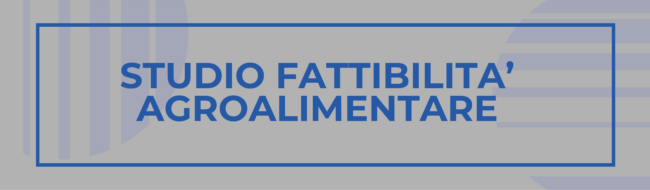 Studio fattibilità Agroalimentare